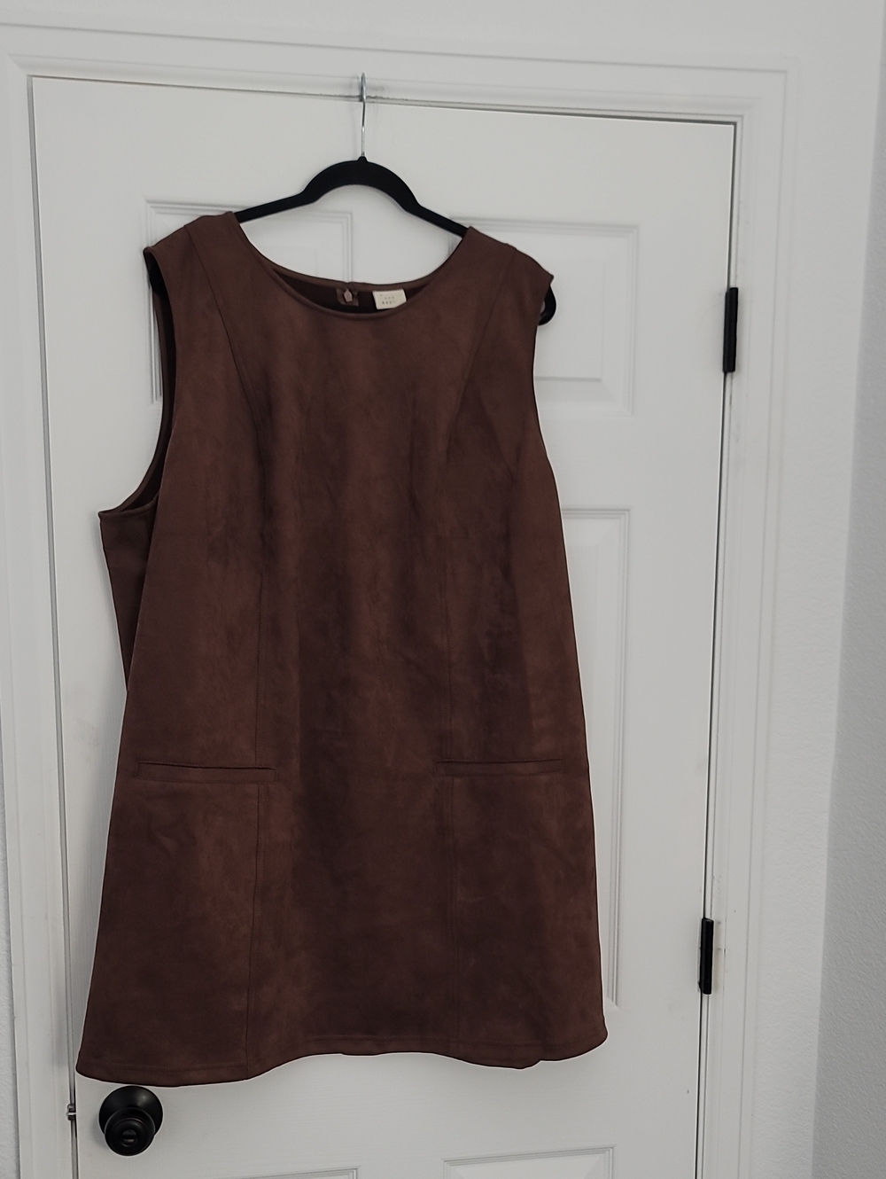 a new day Brown Faux-Suede Sleeveless Midi Dress